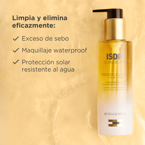 Isdinceutics Essential Cleansing Limpiador Aceite Facial (200ml) - Imagen 2